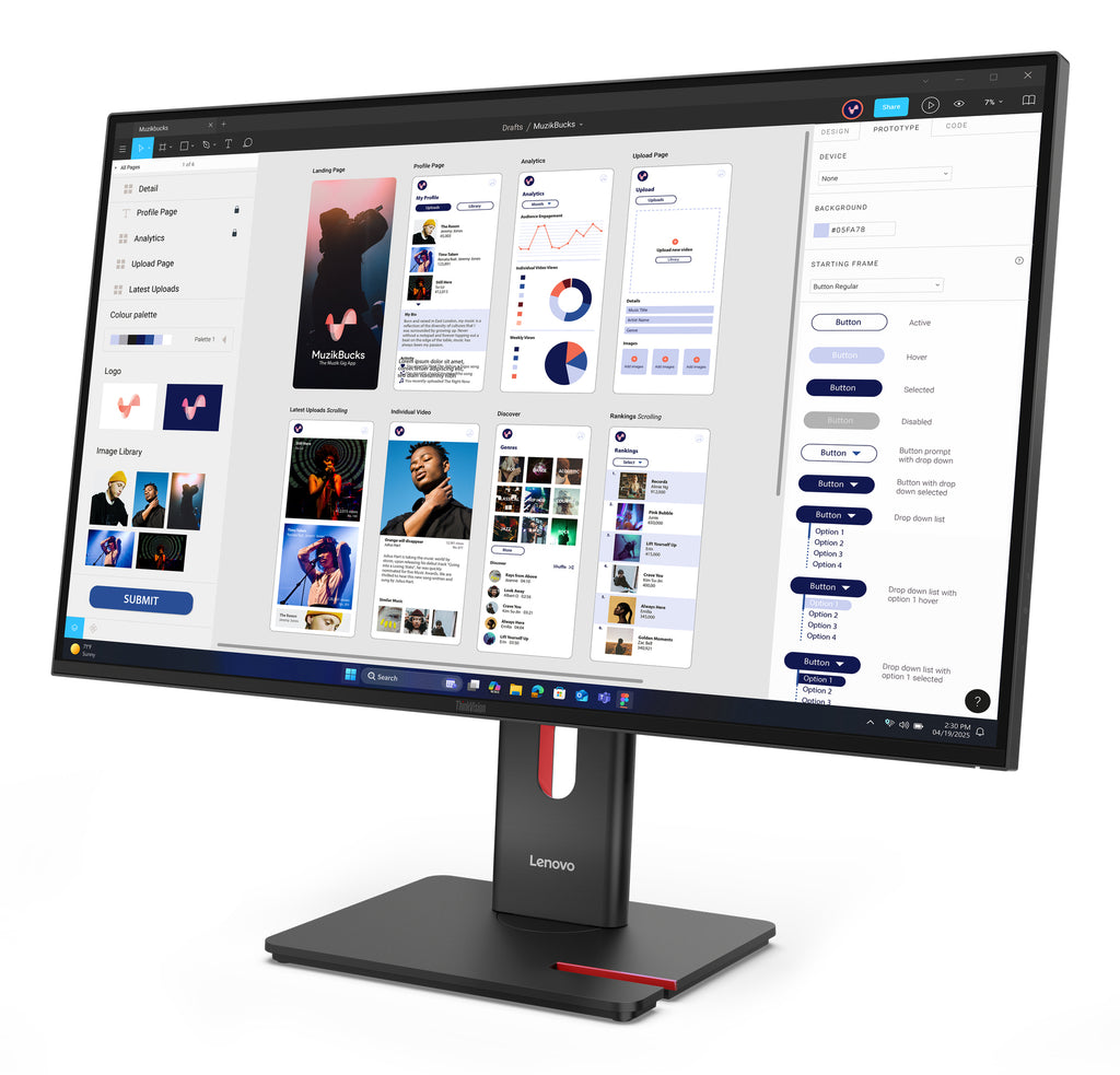 Écran 4K Lenovo ThinkVision T32UD-40 32" - Achetez en ligne