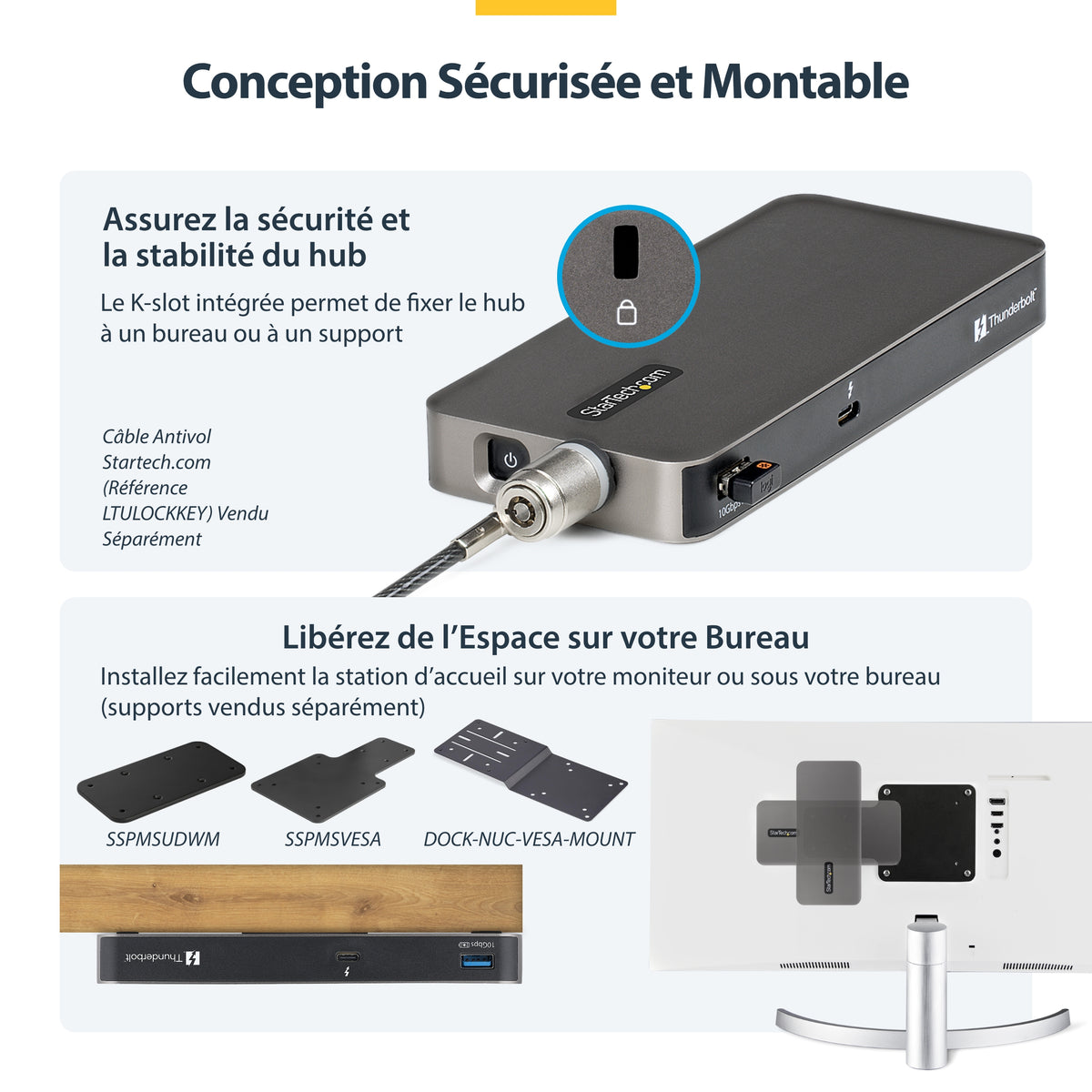 Station d'accueil Thunderbolt 5 Startech 140W