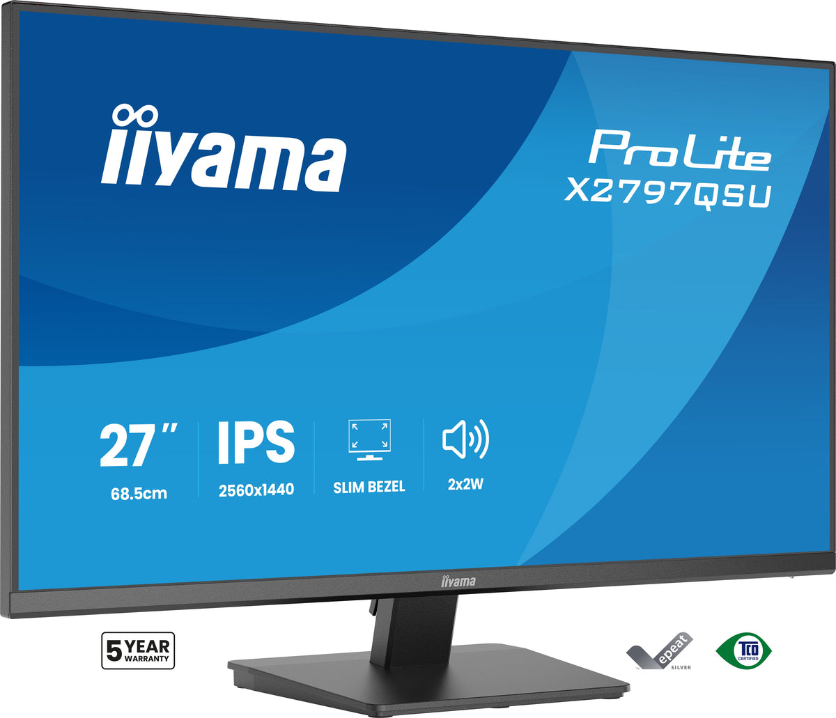 Écran IIYAMA 27" QHD 75Hz IPS - ProLite X2797QSU-B1
