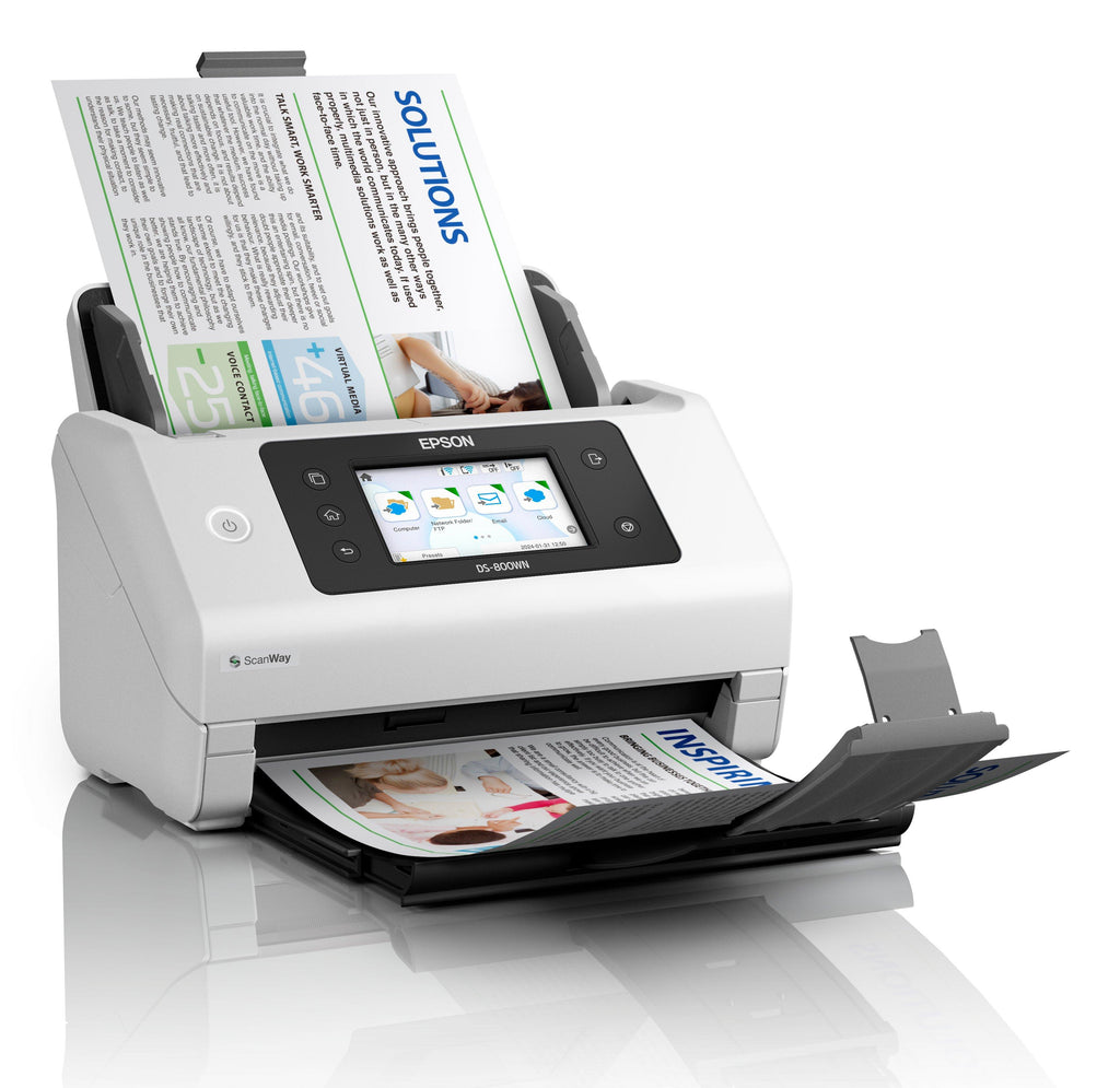 Scanner Epson DS-800WN | 50 ppm | 600 dpi | Wi-Fi | A4/Legal