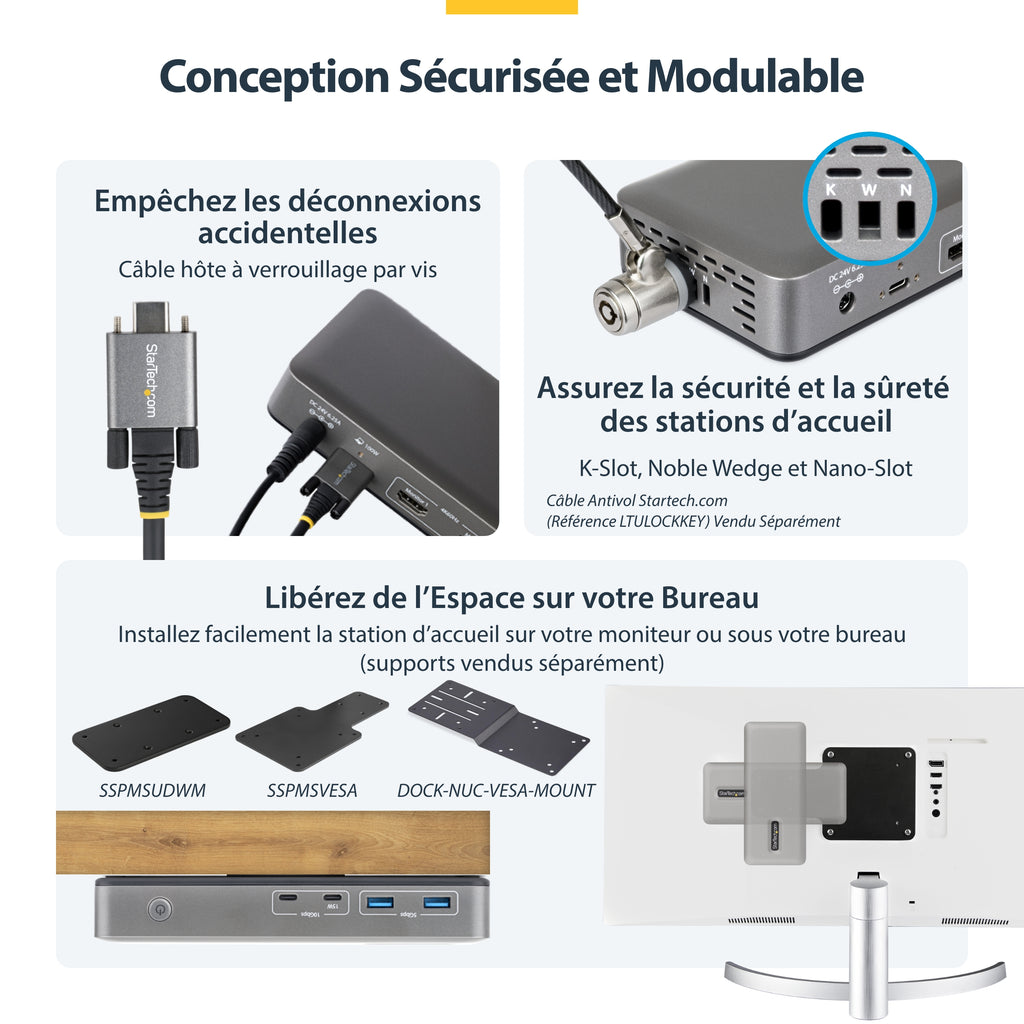 Station d'accueil USB-C 3.2 Gen 2 - 2x HDMI 4K - 1GbE - StarTech
