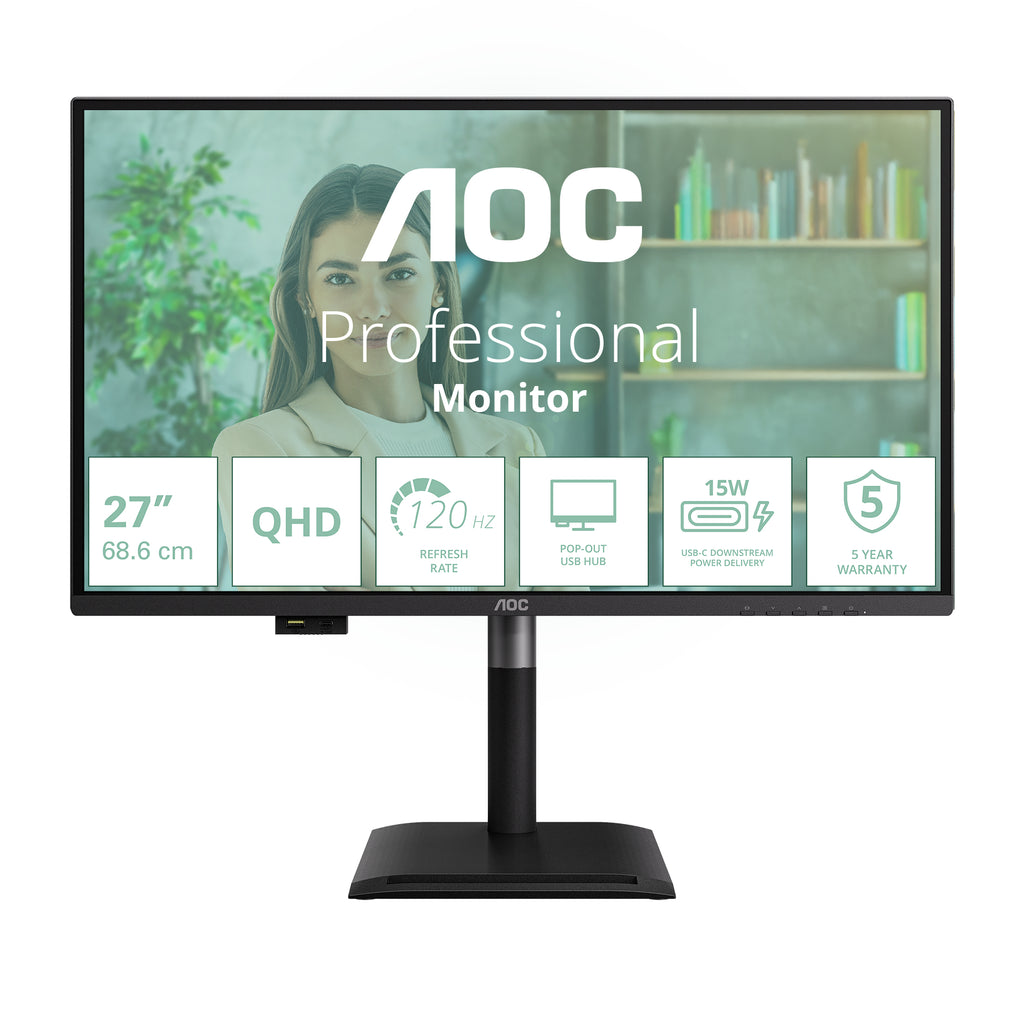 Écran AOC Q27P4U 27" QHD 120Hz IPS - Haut-parleurs