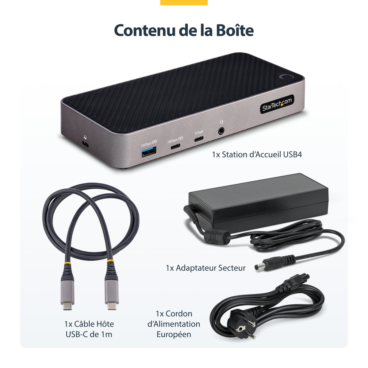 Station d'accueil USB-C 1GbE 3 écrans 4K - StarTech