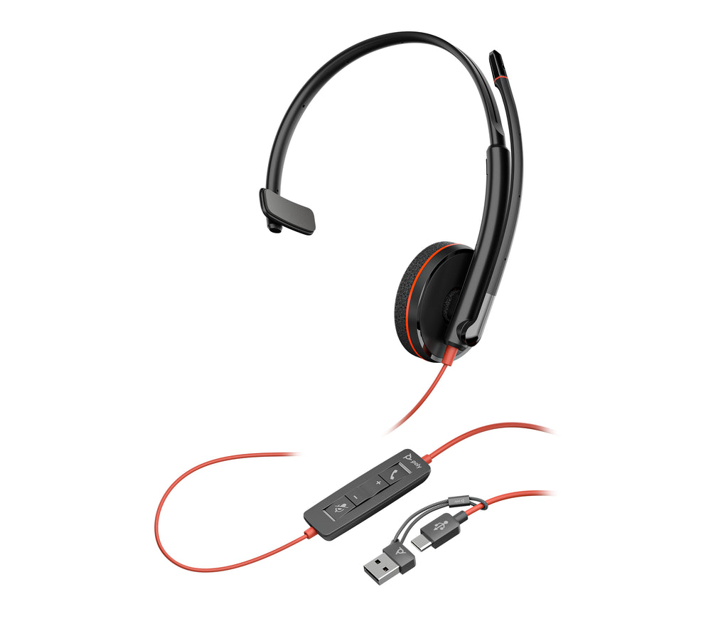 Poly Blackwire 3210 - Micro-casque USB-C certifié UC