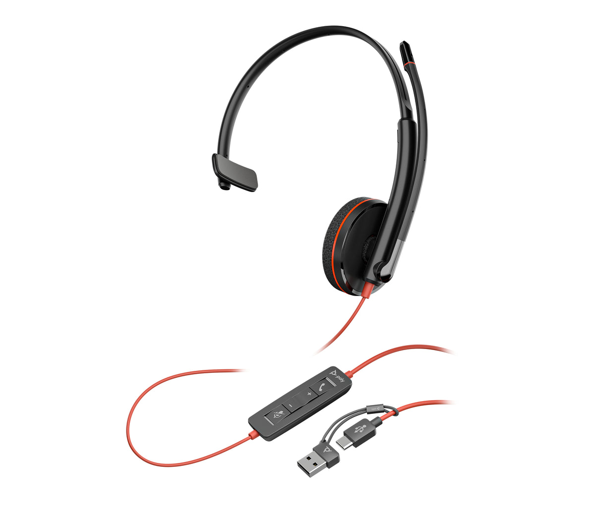 Poly Blackwire 3210 - Micro-casque USB-C certifié UC
