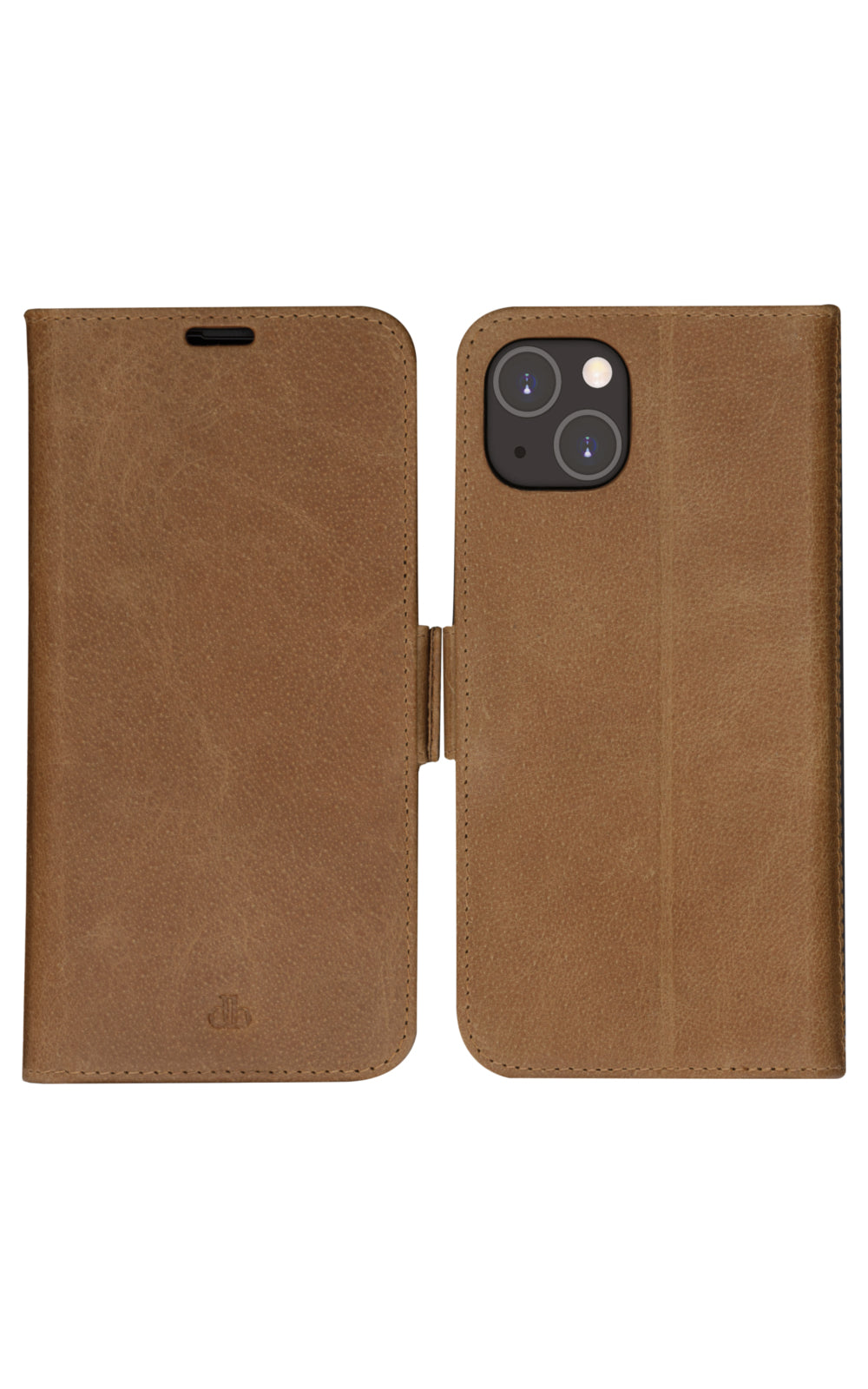 Étui iPhone 14 Plus cuir brun - DBRAMANTE1928