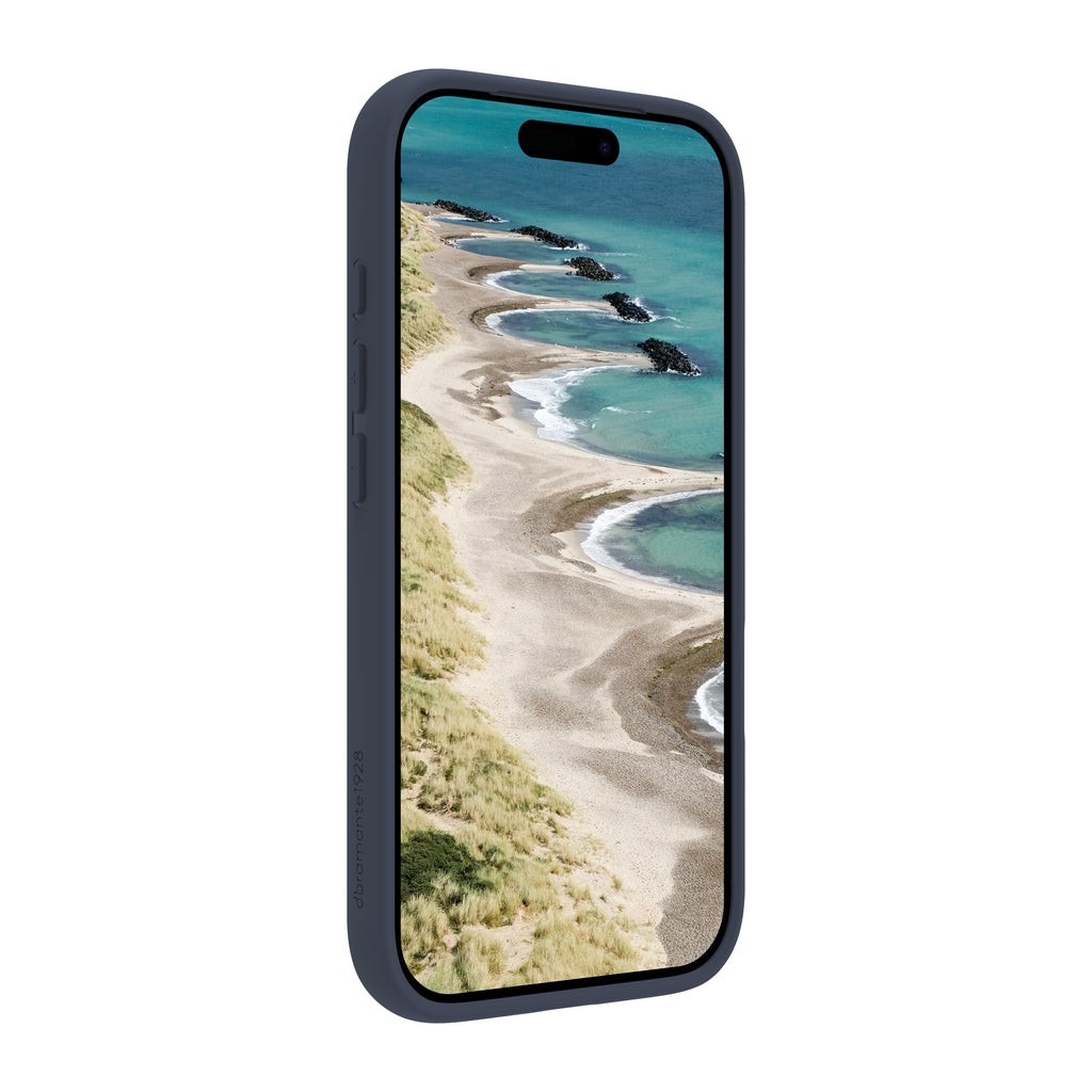 Coque iPhone 17 Pro MagSafe bleu transparent DBRAMANTE1928
