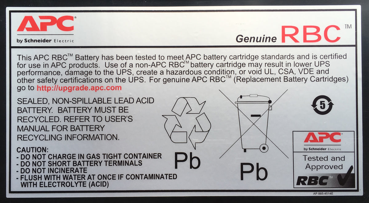 Batterie APC #7 - Remplacement acide-plomb pour onduleur