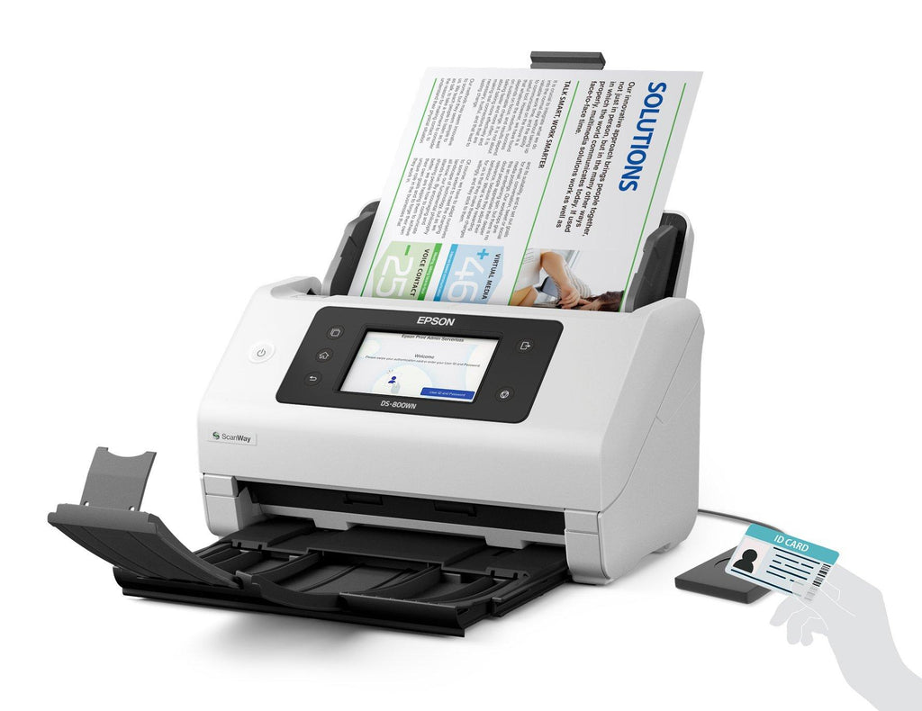 Scanner Epson DS-800WN | 50 ppm | 600 dpi | Wi-Fi | A4/Legal