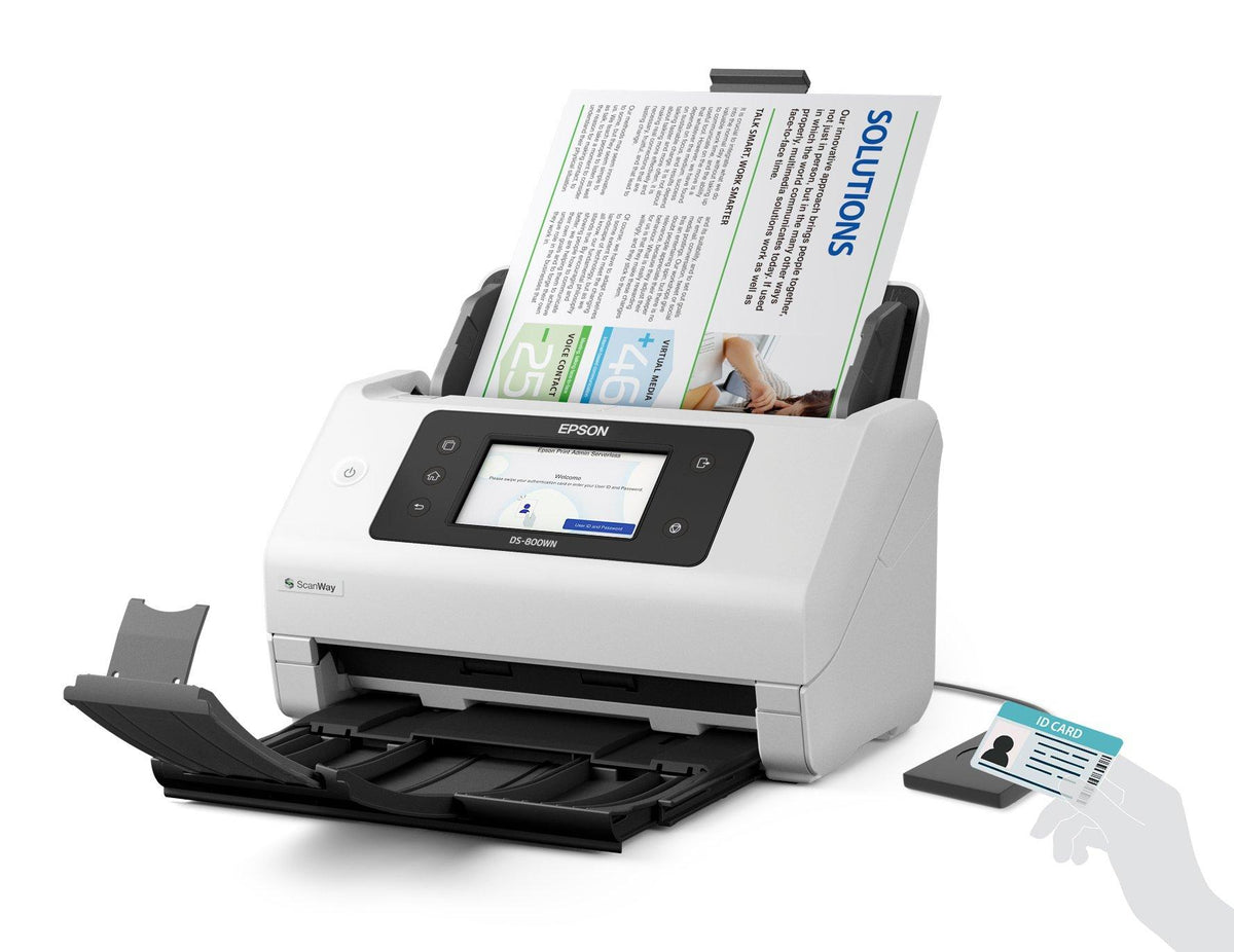 Scanner Epson DS-800WN | 50 ppm | 600 dpi | Wi-Fi | A4/Legal