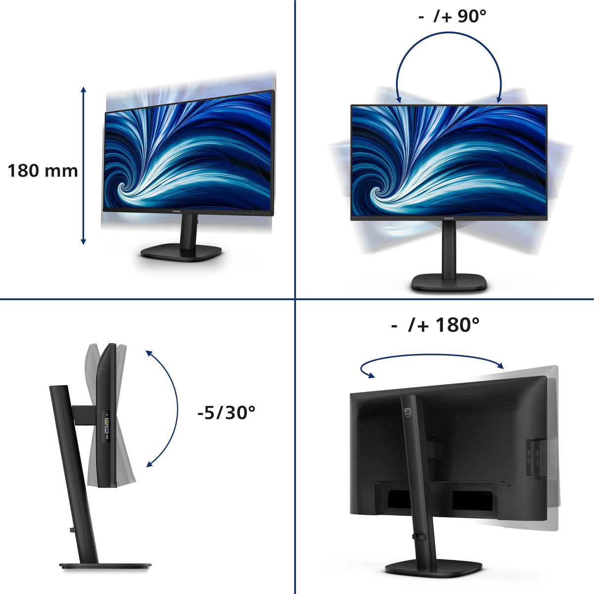 Philips 24B2N3200D - Moniteur 24" WUXGA 100Hz IPS