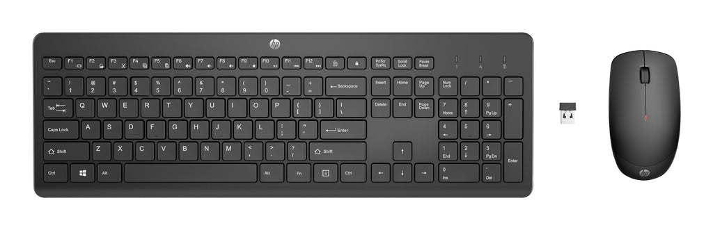Ensemble clavier souris sans fil HP noir AZERTY