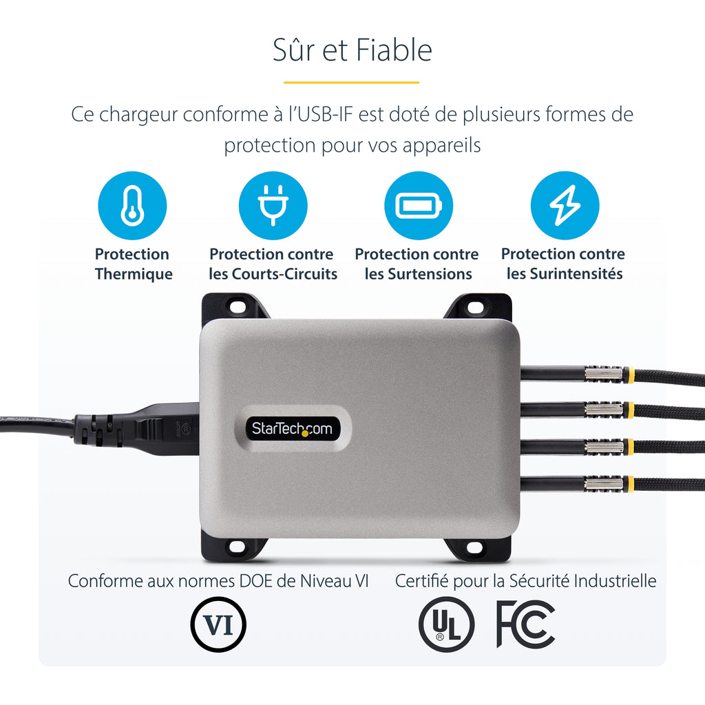 Adaptateur secteur 240W USB-C 4 ports STARTECH
