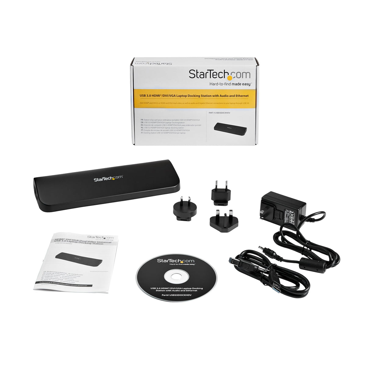 Station d'accueil USB 3.0 HDMI/VGA + GbE pour PC portable
