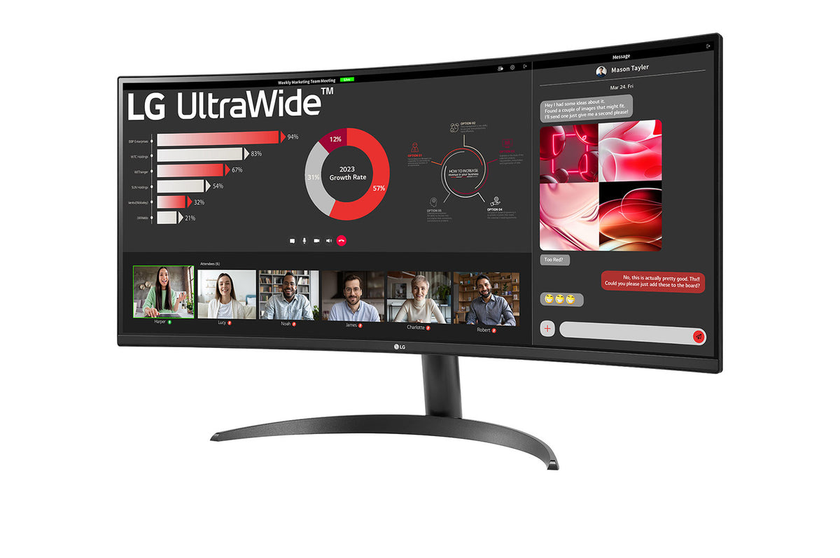 Écran incurvé LG 34" WQHD 100Hz HDR10 - 34WR50QK-B