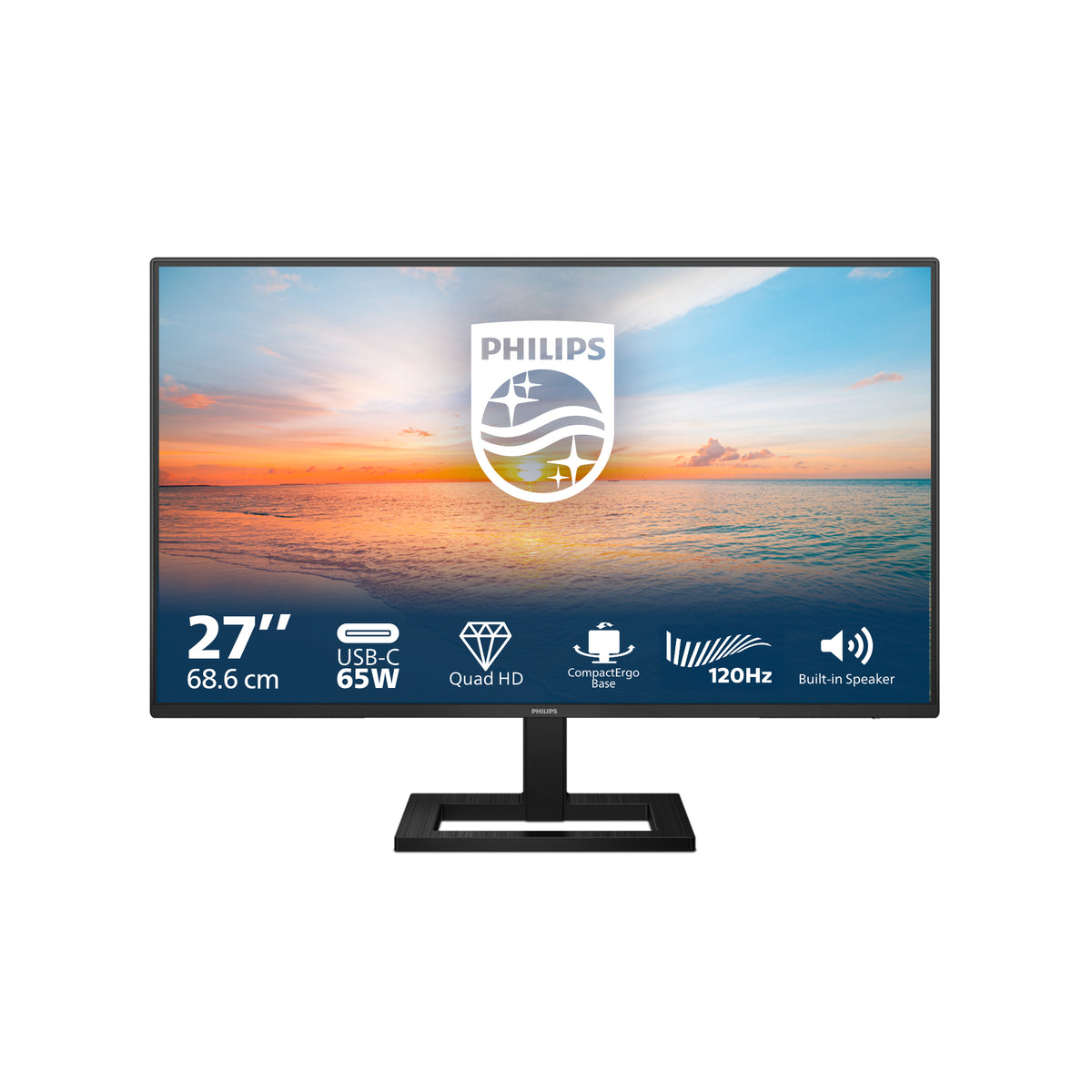 Philips Écran LED 27" QHD 100Hz - IPS - HDMI/USB-C - Haut-parleurs
