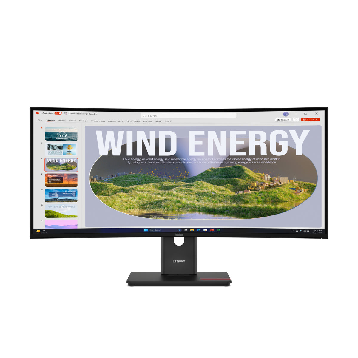 Écran incurvé Lenovo ThinkVision T34WD-40 34" UWQHD 120Hz