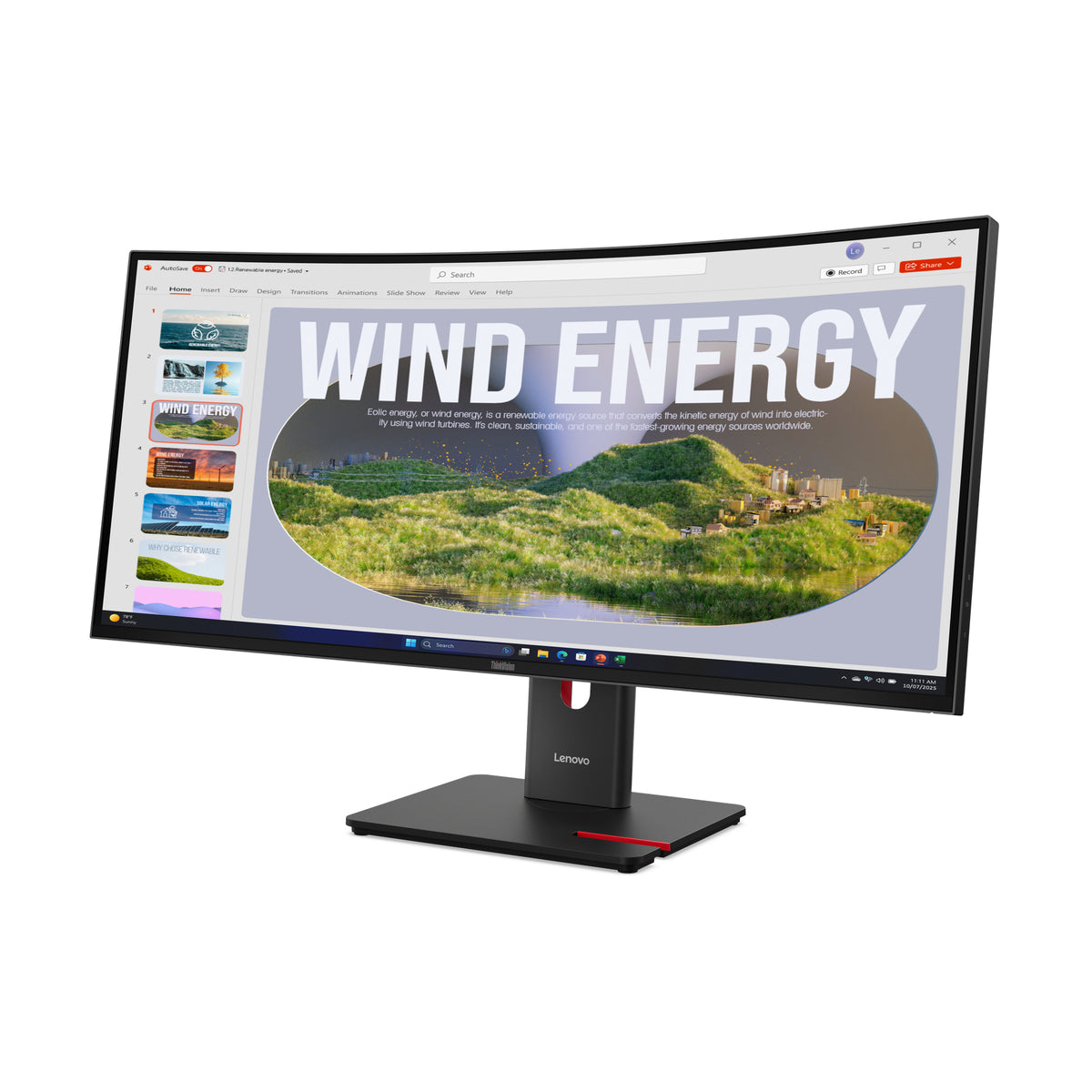 Écran incurvé Lenovo ThinkVision T34WD-40 34" UWQHD 120Hz