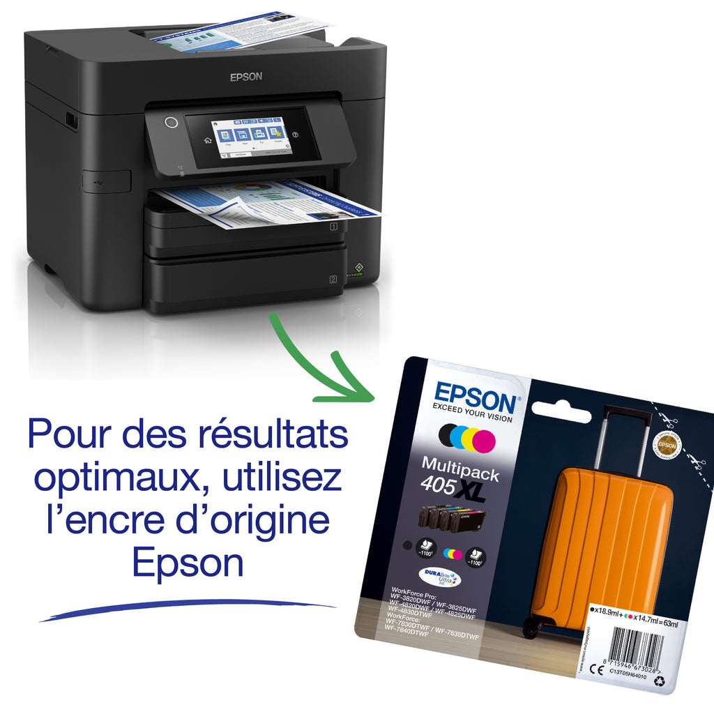 Imprimante Epson WF-4830DTWF - Multifonctions couleur 25 ppm