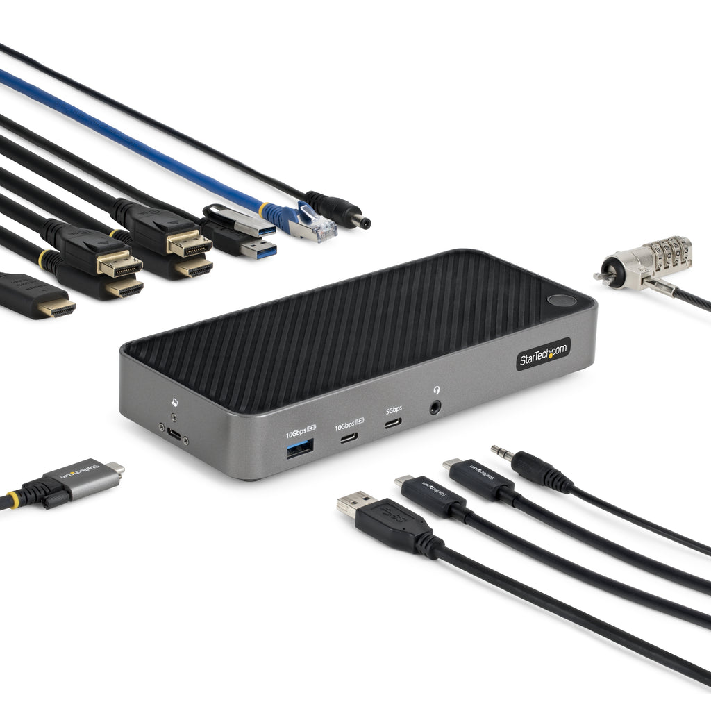 Station d'accueil USB-C 1GbE 3 écrans 4K - StarTech