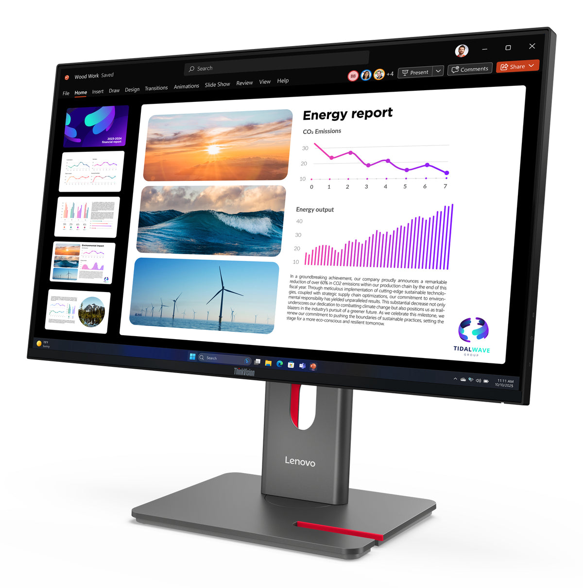 Écran LED Lenovo ThinkVision P24Q-40 24" QHD 120Hz