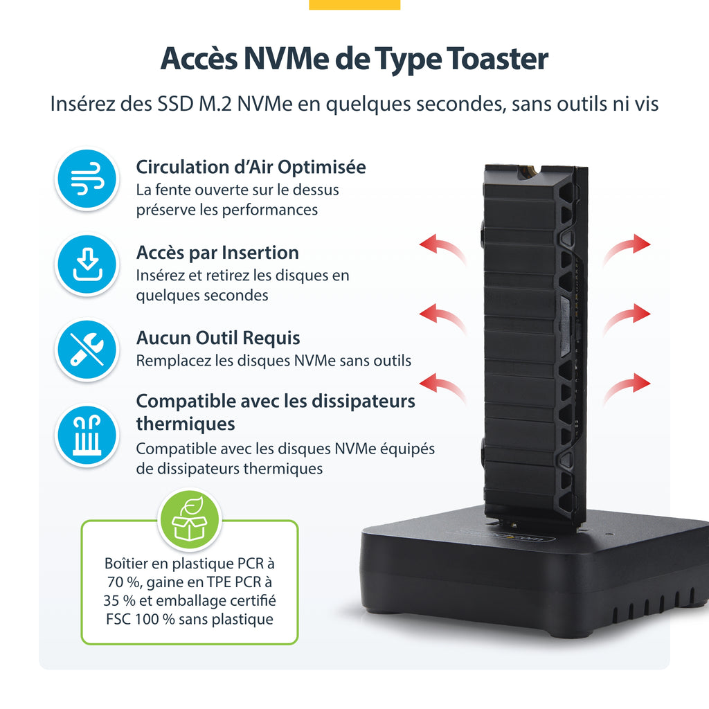 Adaptateur M.2 NVMe USB 3.2 10Gbps StarTech - Noir