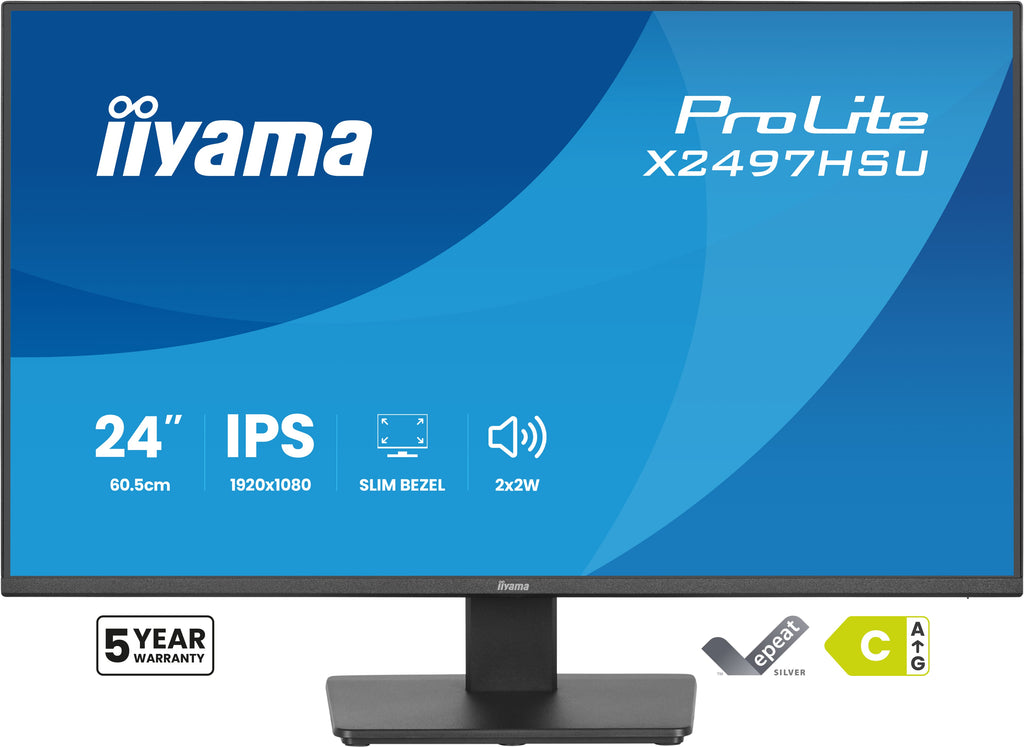 Écran LED iiyama 23.8" Full HD 120Hz IPS - ProLite X2497HSU-B1