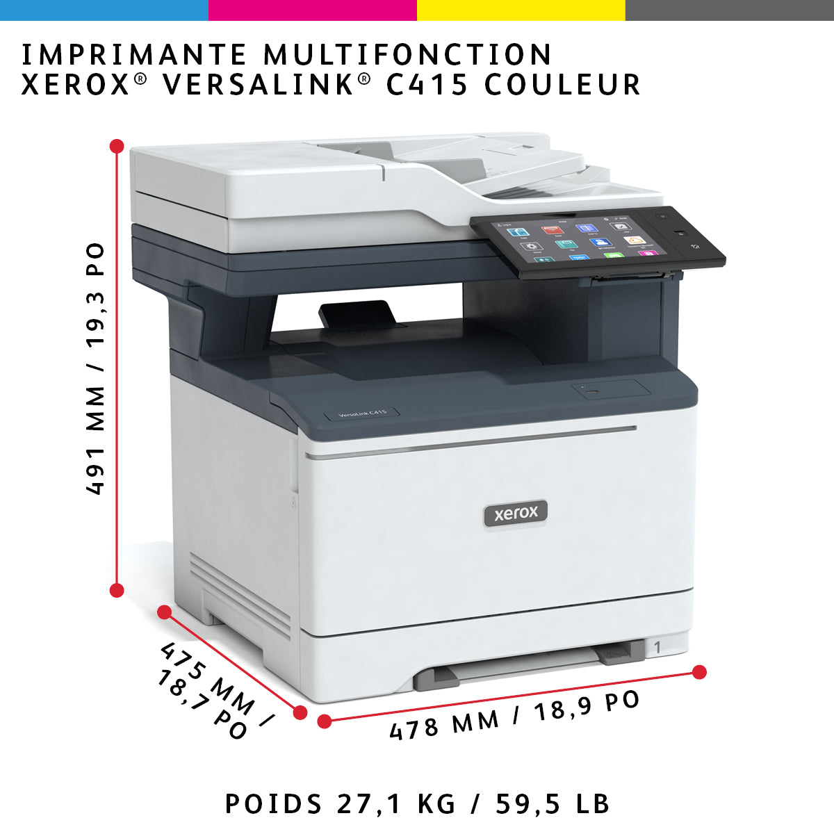 Imprimante Xerox VersaLink C415V_DN - Laser couleur - 42 ppm