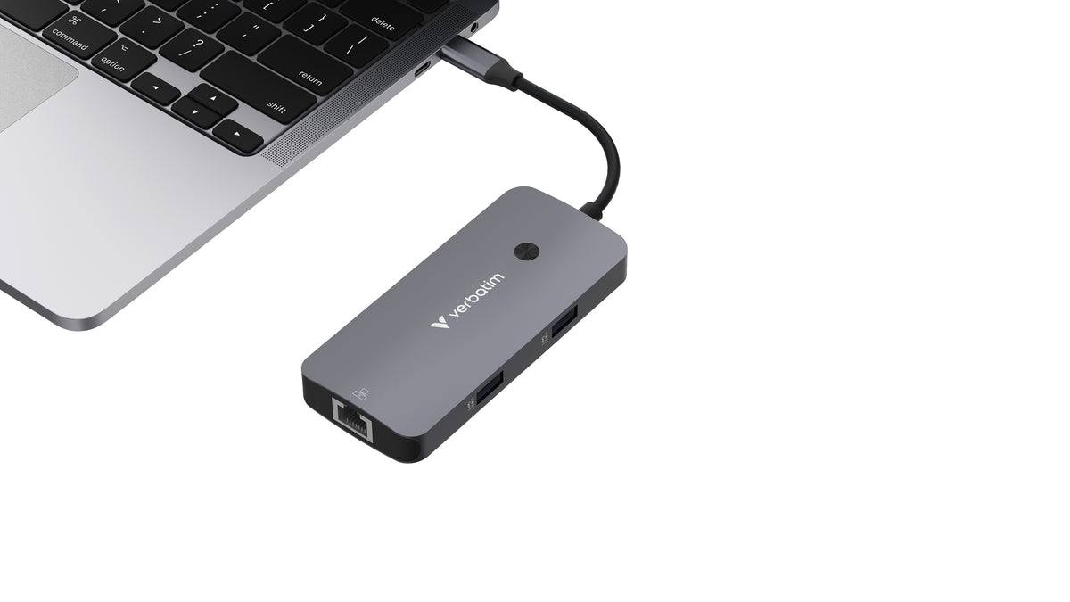 Concentrateur Verbatim CMH 05 - HDMI, USB-C, Ethernet | Hub polyvalent