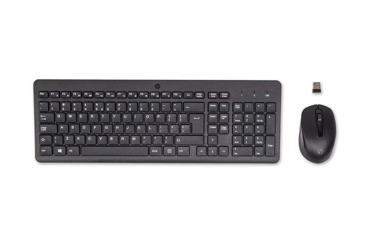 Ensemble clavier souris sans fil HP 330 QWERTY anglais noir
