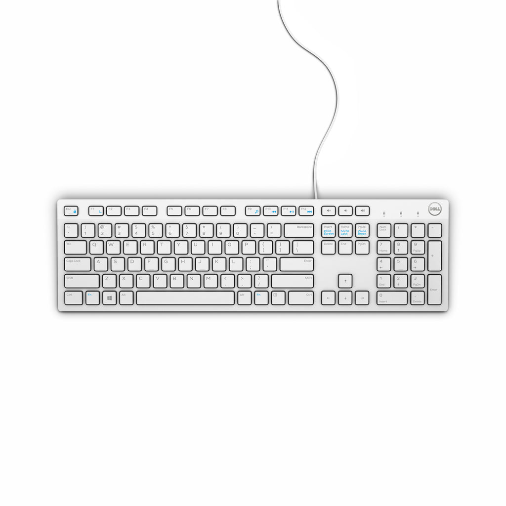 Clavier Dell KB216 USB QWERTY US blanc - Compatible Dell