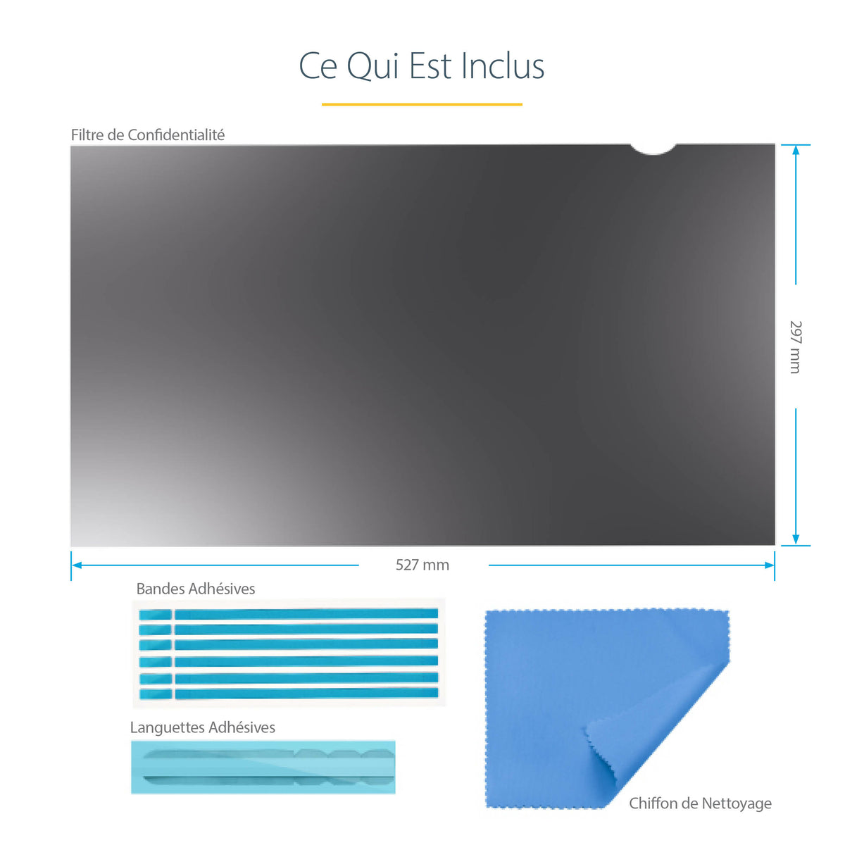 Écran confidentialité StarTech 23,8" - Anti-lumière bleue