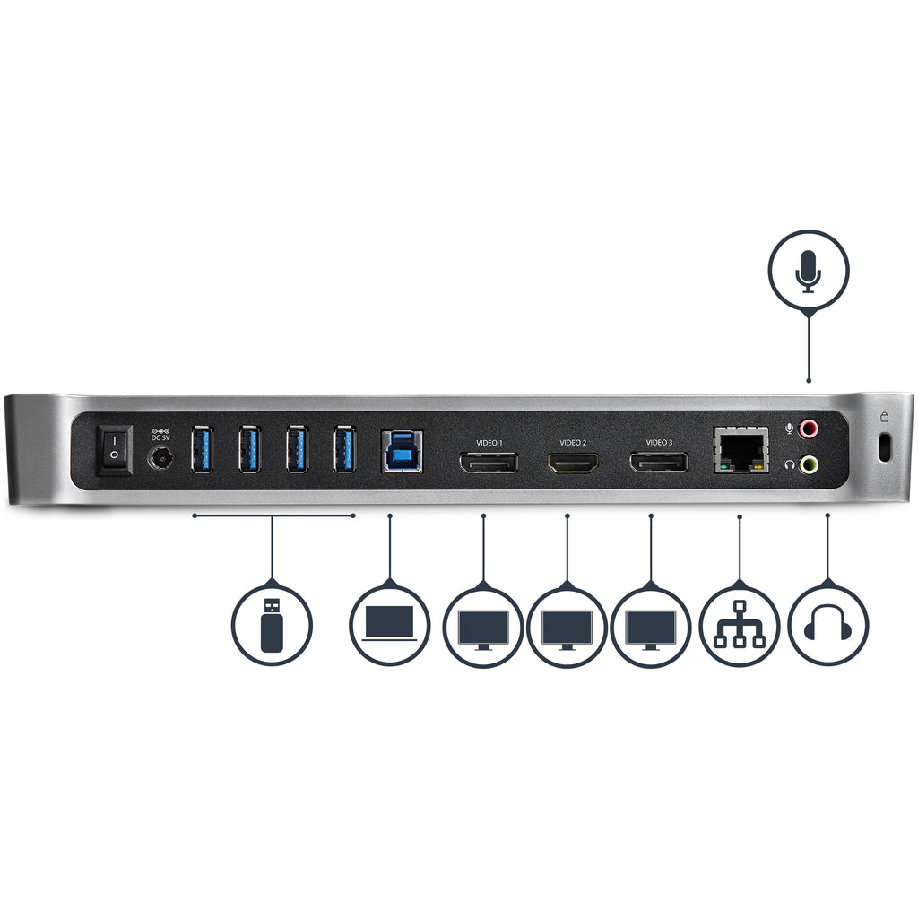 Réplicateur de ports USB 3.0 STARTECH 4K - 3 écrans