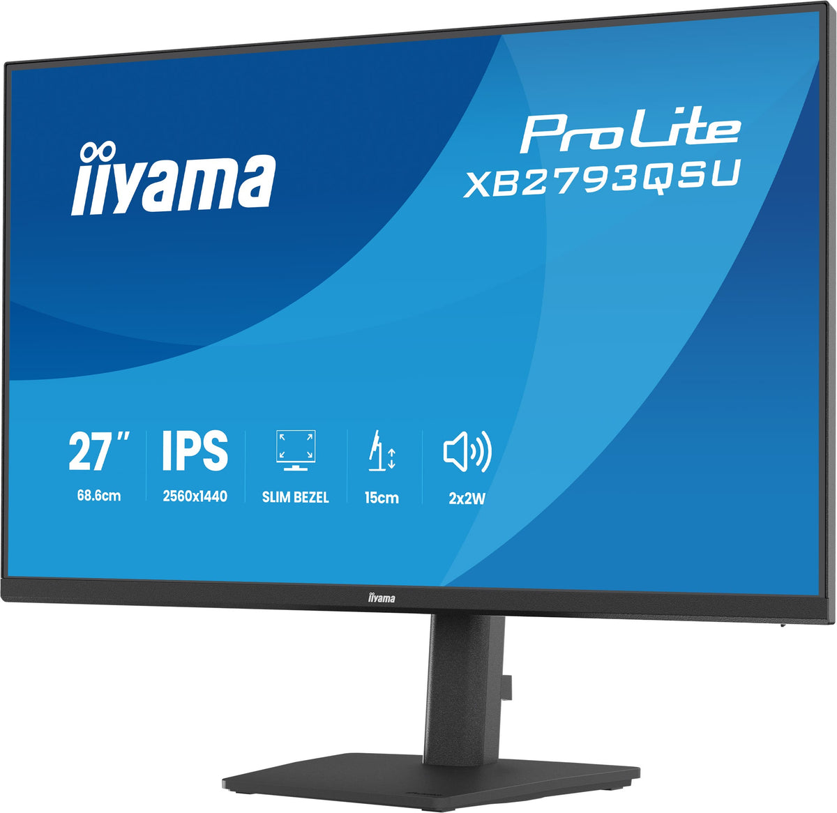 Écran LED 27" QHD IPS 75Hz iiyama ProLite XB2793QSU-B1