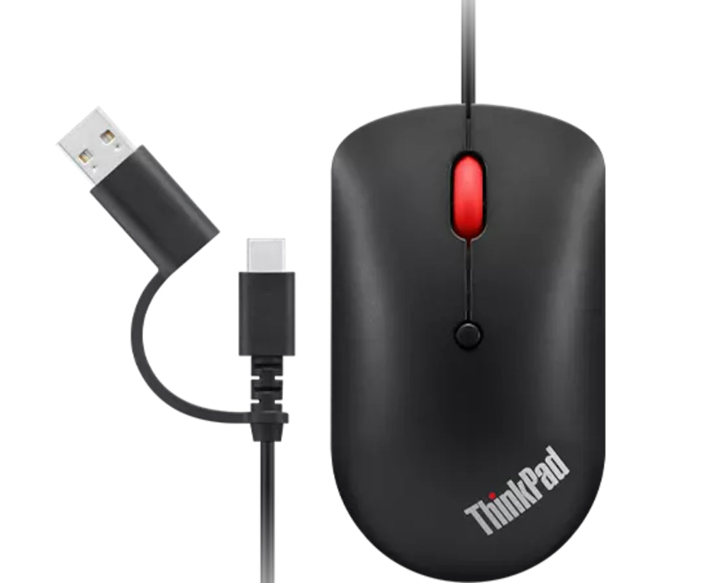 Souris Lenovo ThinkPad Compact USB/USB-C - Noir Corbeau
