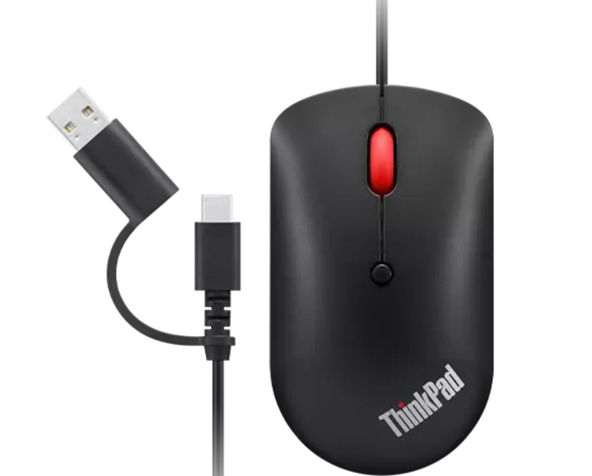 Souris Lenovo ThinkPad Compact USB/USB-C - Noir Corbeau