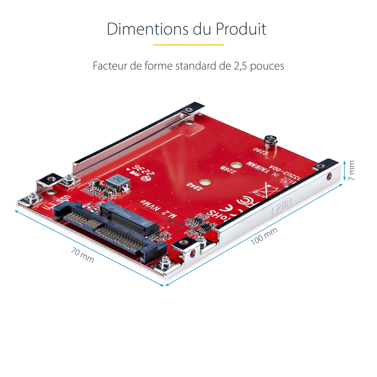 Adaptateur M.2 vers U.3 StarTech PCIe 4.0 - TAA