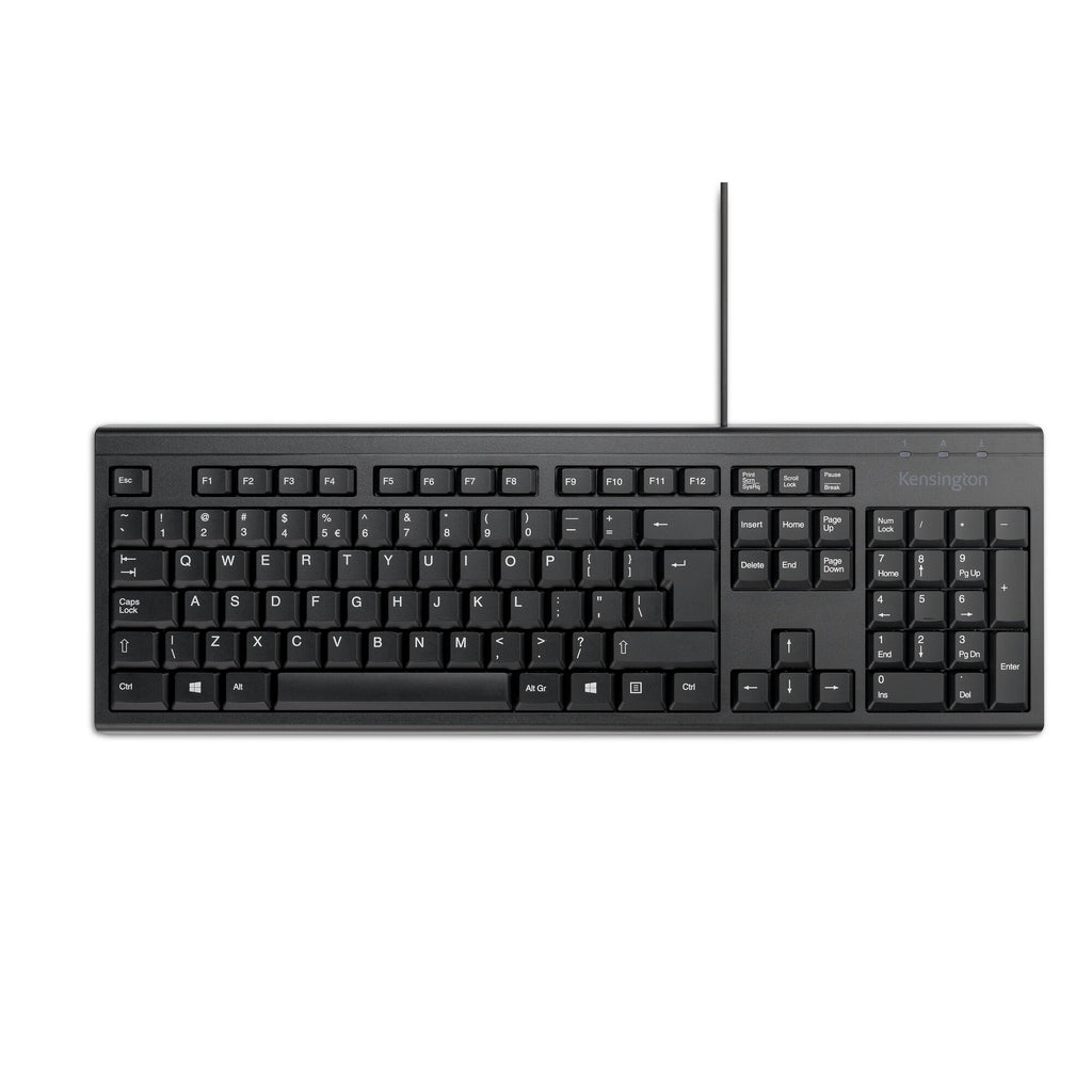 Clavier Kensington KB100 EQ AZERTY USB Noir - Full Size