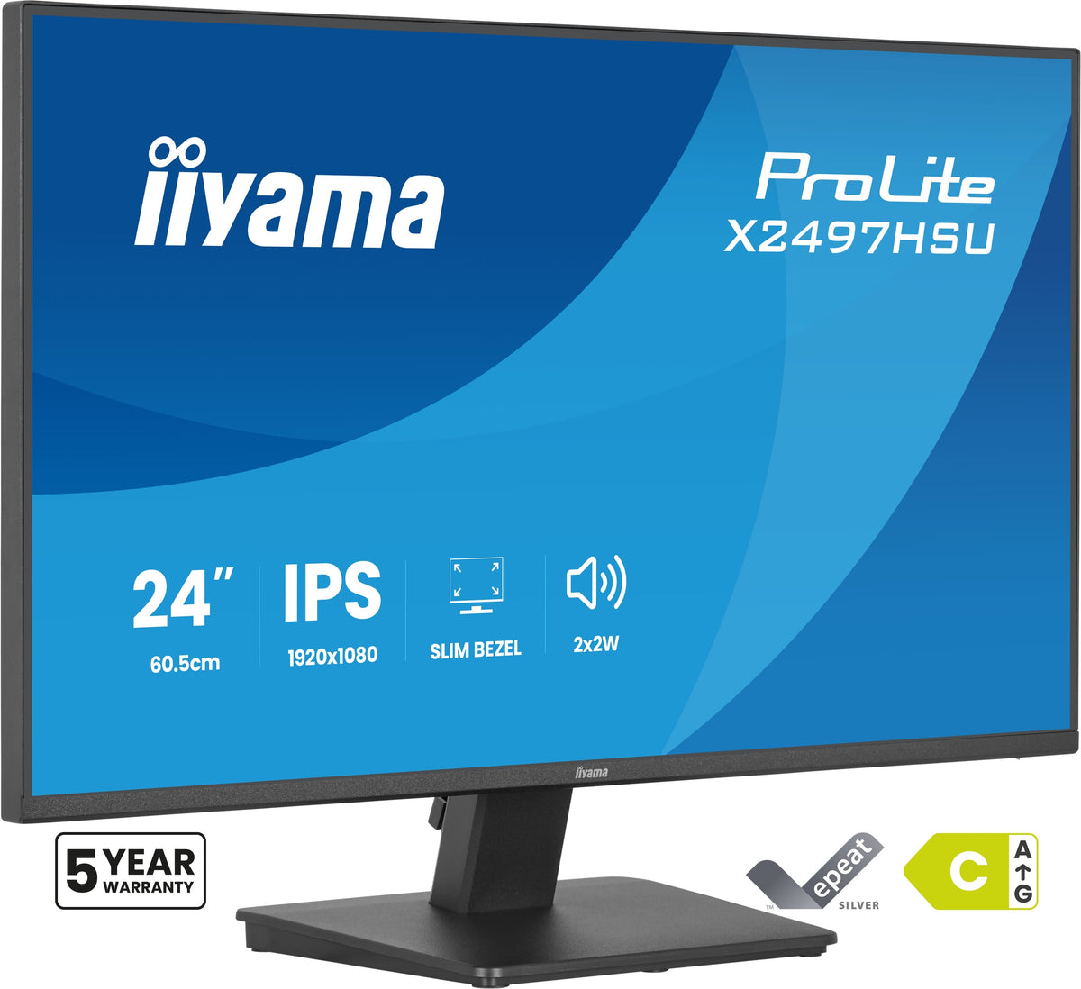 Écran LED iiyama 23.8" Full HD 120Hz IPS - ProLite X2497HSU-B1