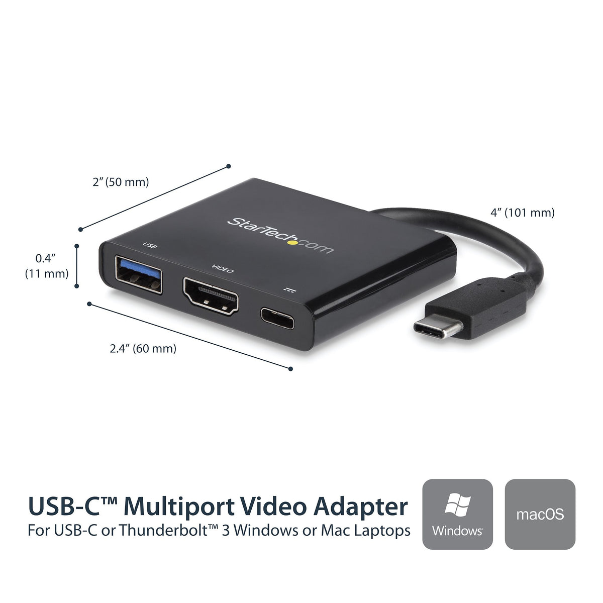 Station d'accueil USB-C/Thunderbolt 3 vers HDMI 4K - Startech