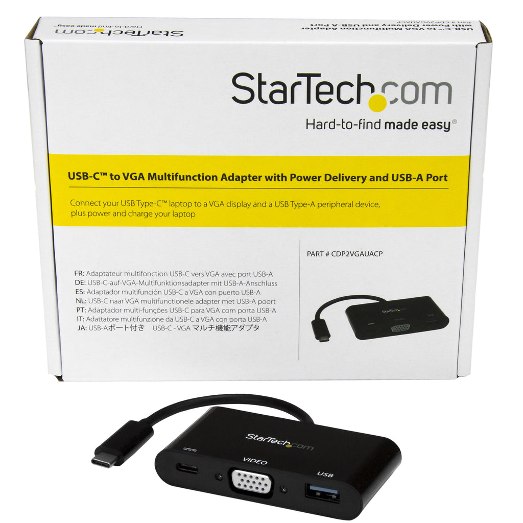 Convertisseur USB-C voyage Startech VGA/USB-A 60W