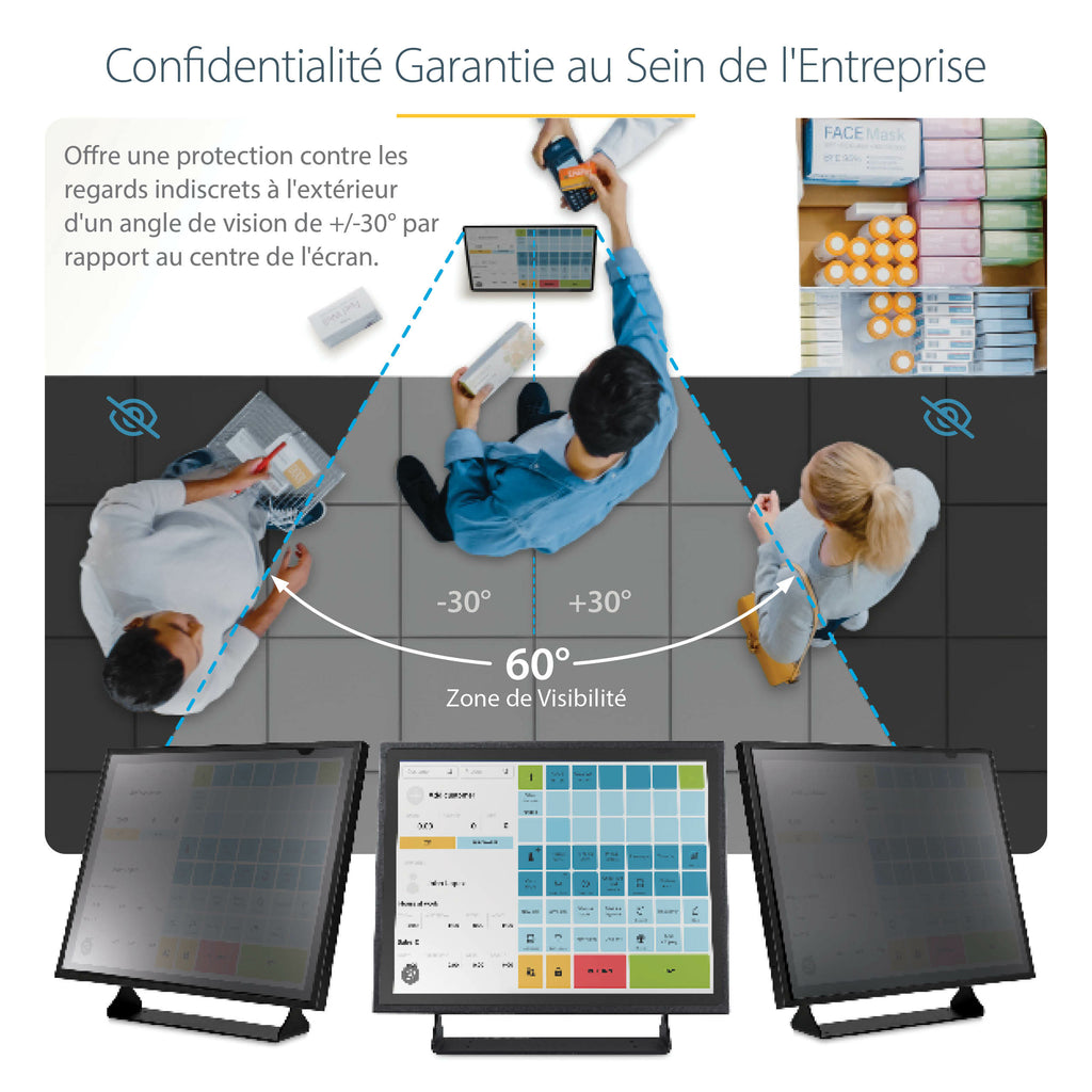 Filtre confidentialité 17" STARTECH anti-reflets | Anti-glare
