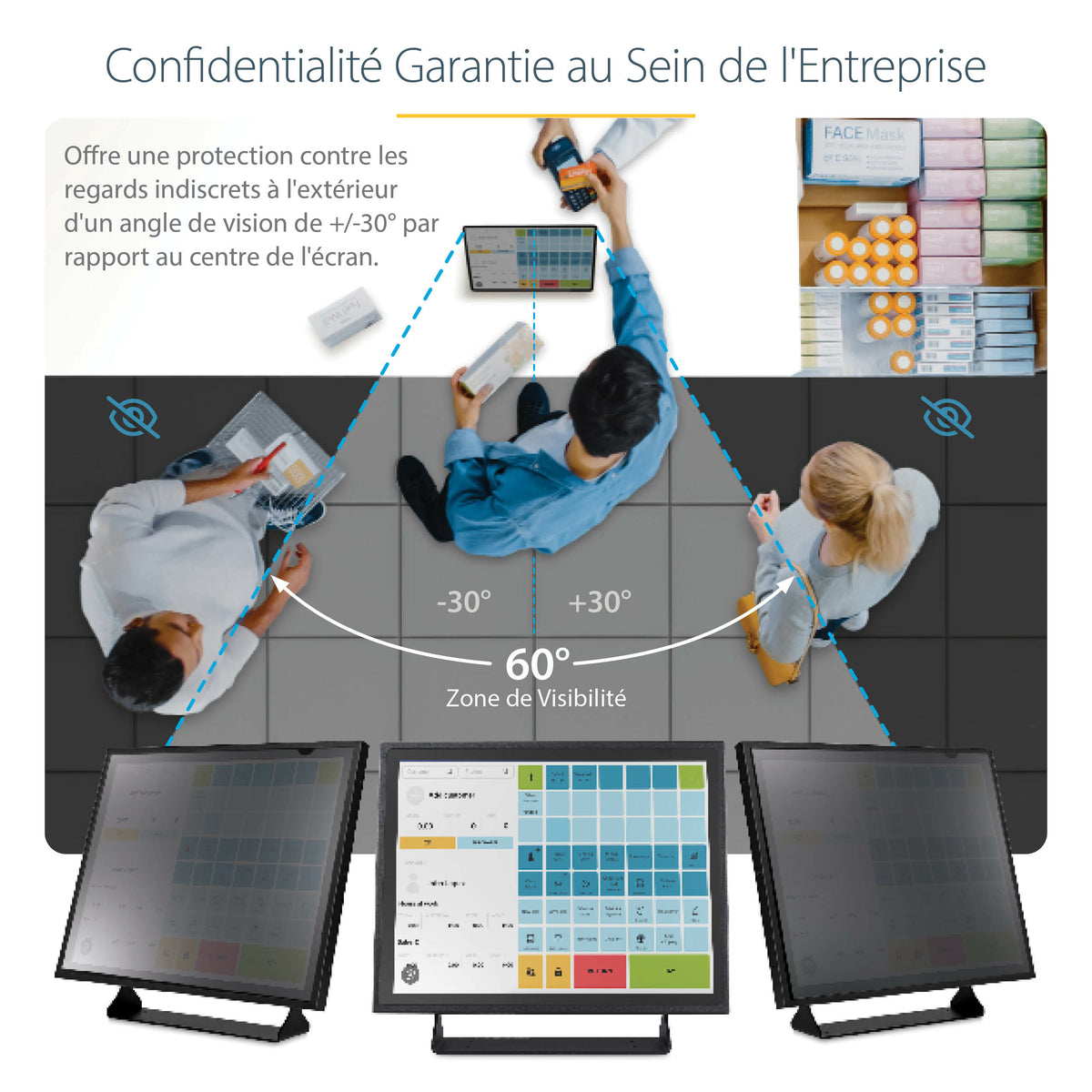 Filtre confidentialité 17" STARTECH anti-reflets | Anti-glare