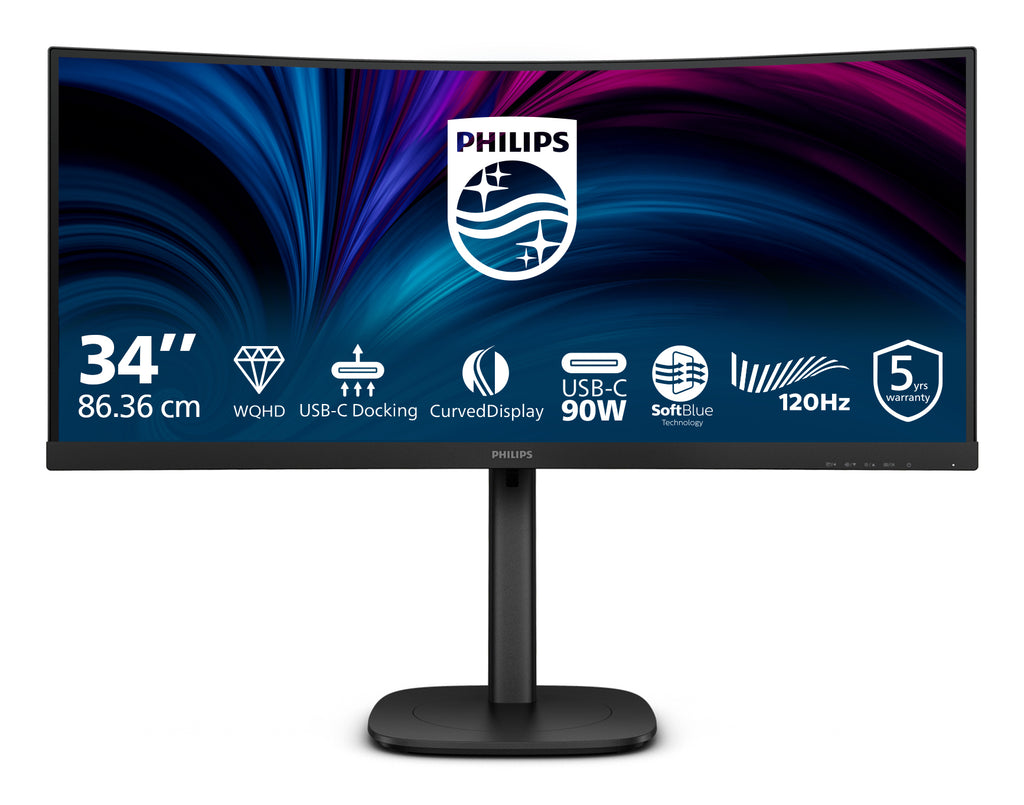 PHILIPS 34B2U3600C écran incurvé WQHD 120Hz noir