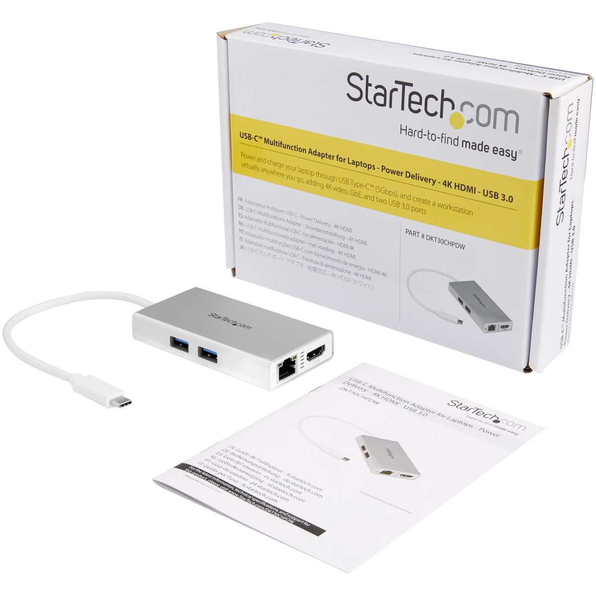 Station d'accueil USB-C portable 4K | StarTech DKT30CHPDW