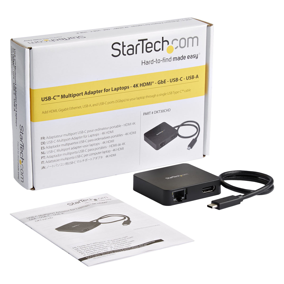 Station d'accueil USB-C 4K GbE STARTECH