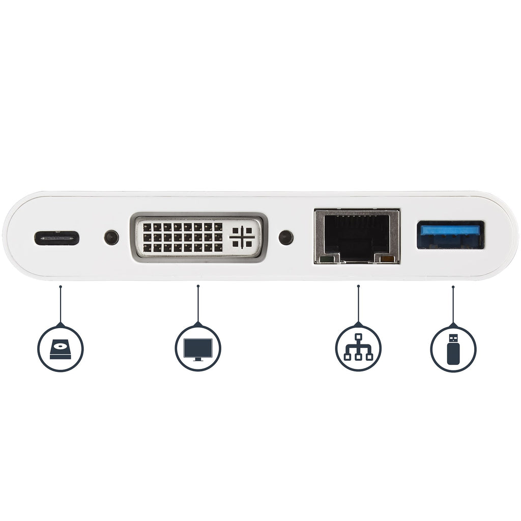 Hub USB-C StarTech 4K DVI + Ethernet + 3xUSB 3.0 - 60W PD