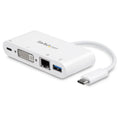 Hub USB-C StarTech 4K DVI + Ethernet + 3xUSB 3.0 - 60W PD