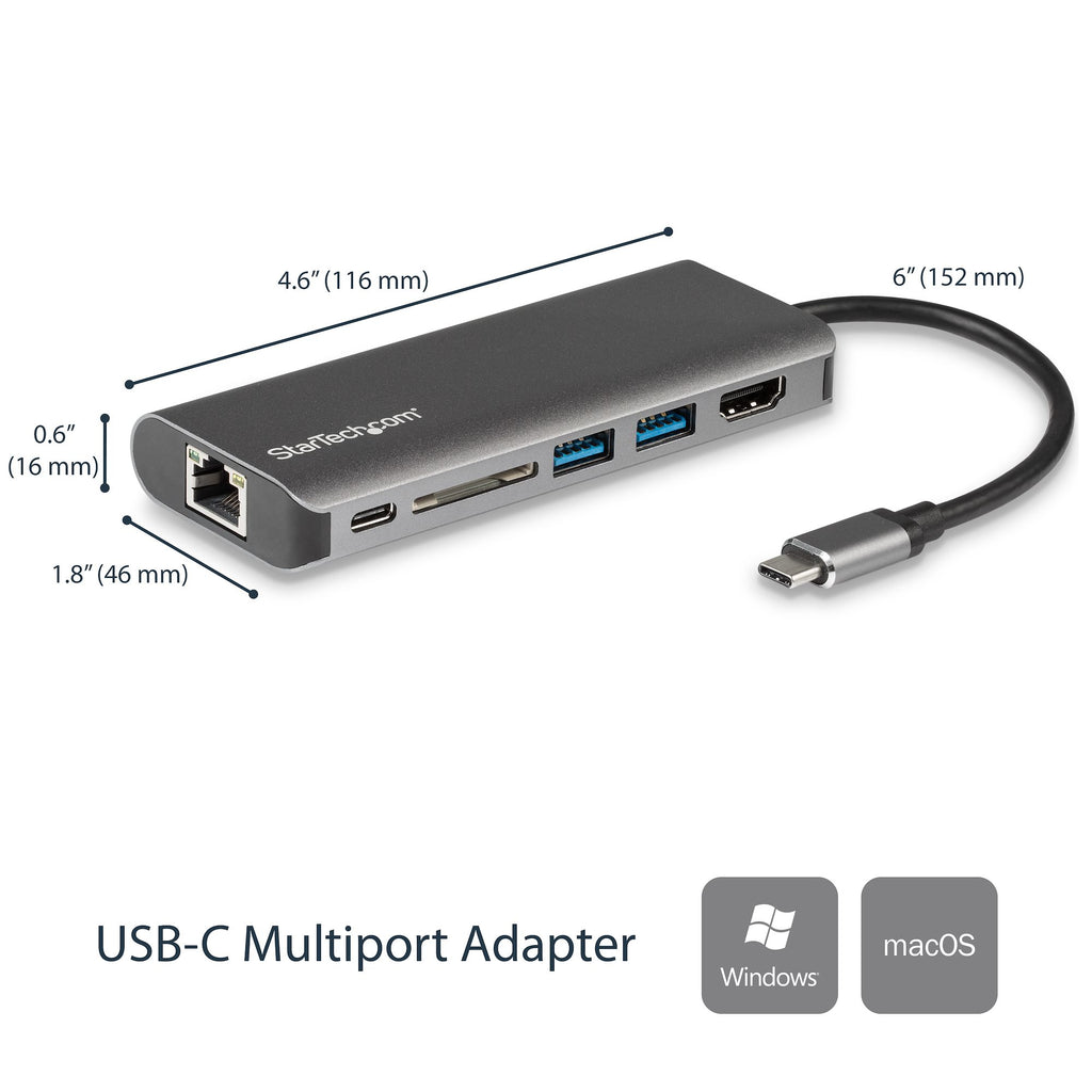 Station d'accueil USB-C 4K Thunderbolt 3 StarTech - 1GbE - 2x USB 3.0