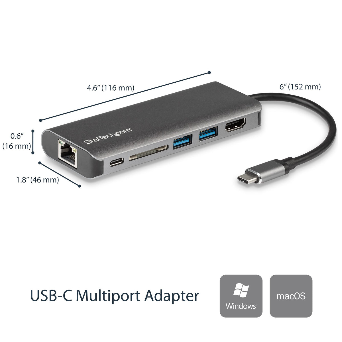 Station d'accueil USB-C 4K Thunderbolt 3 StarTech - 1GbE - 2x USB 3.0